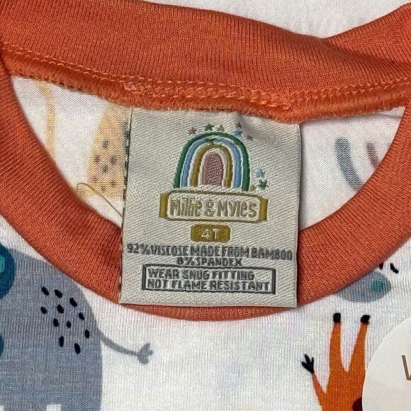 NWT  Millie & Myles Zoo Animals Print Soft Bamboo 2pc Pajamas Set Size 2T And 4T - Picture 8 of 8